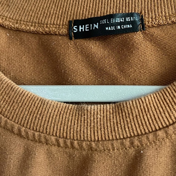 ✨EUC✨SHEIN “California” Brown Long-Sleeved Top (Thin Sweatshirt) - Large - Picture 2 of 4